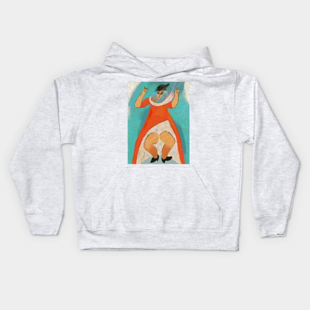 Body Positive Good Vibes Kids Hoodie by okpinsArtDesign